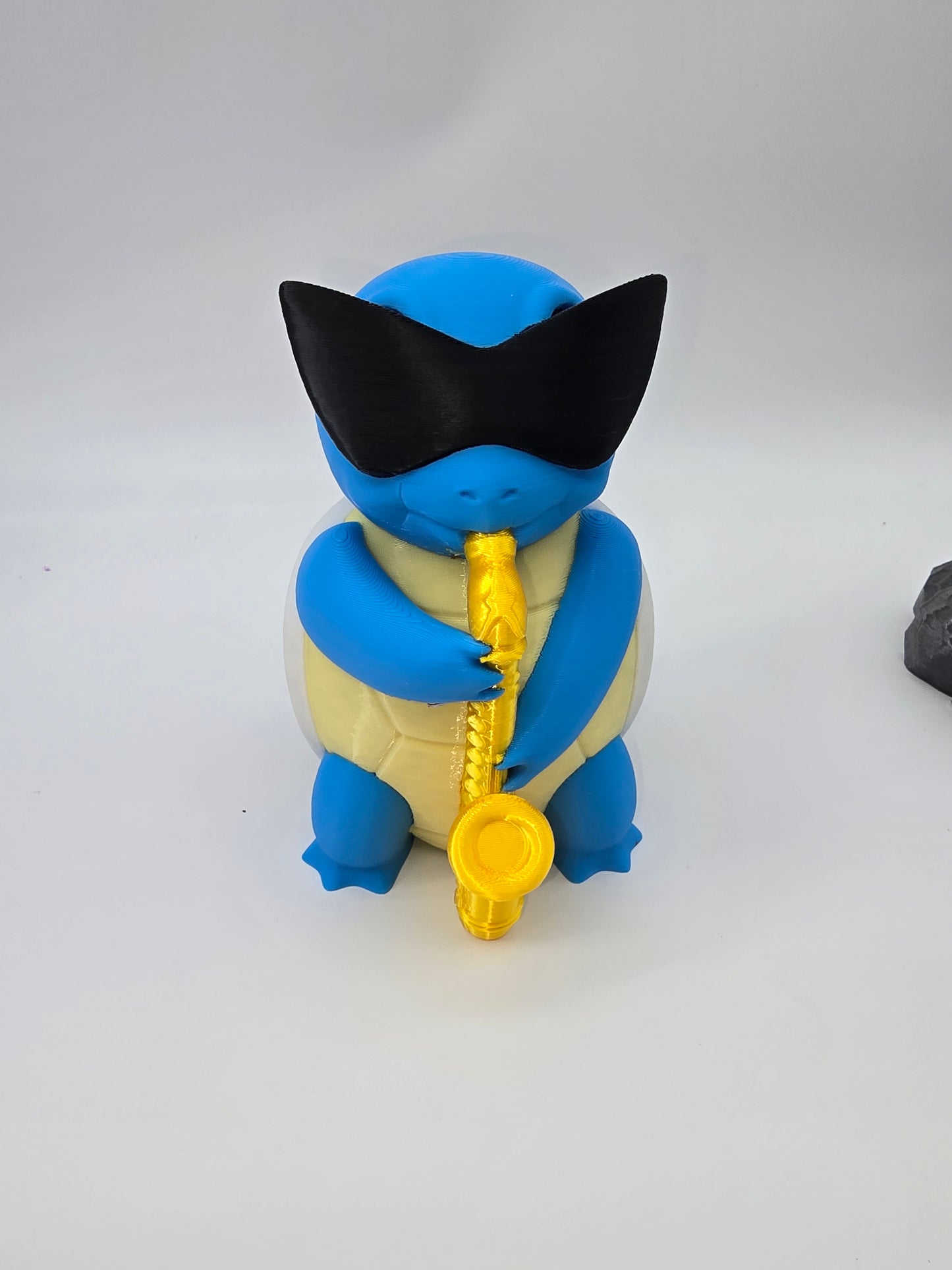 Squirtle w/ Saxophone 3D Printed