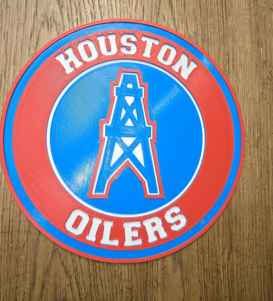 Houston Oilers Wall Art Logo