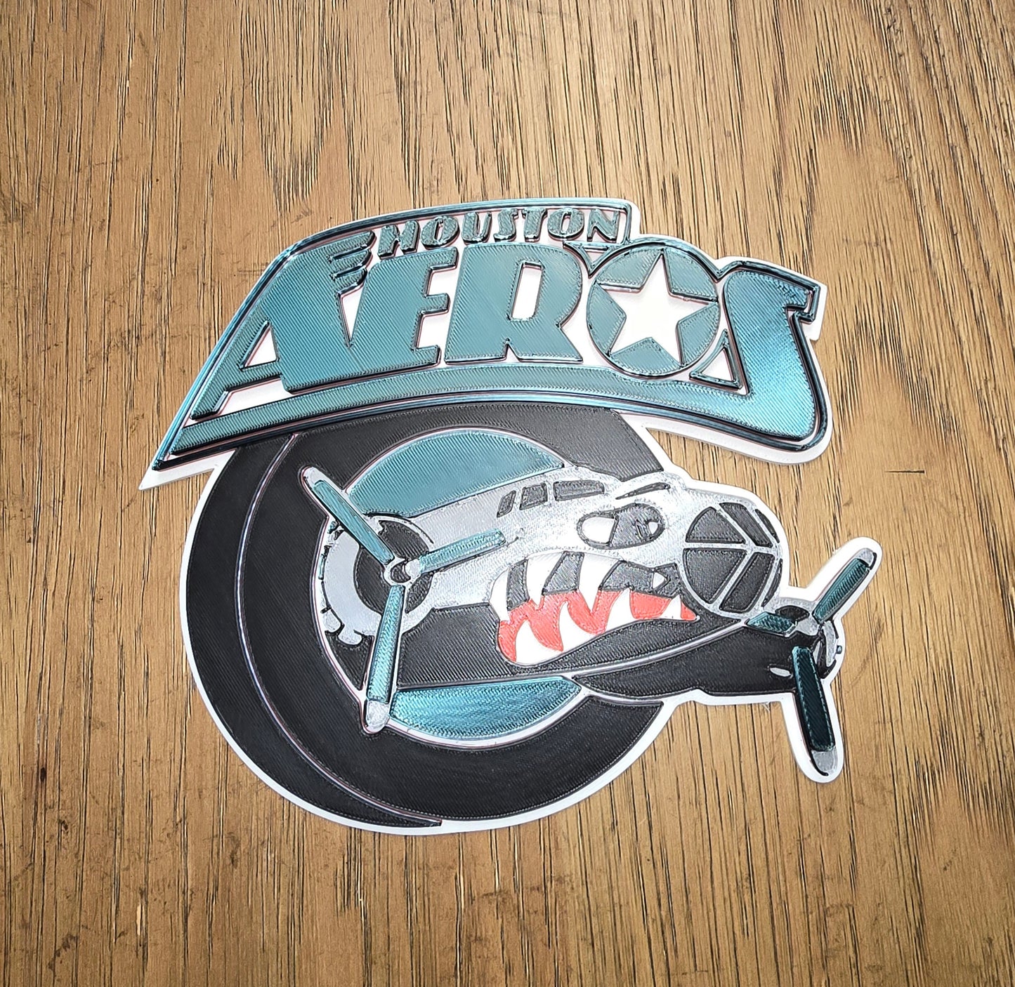 Houston Aeros Sports Logo Wall Art