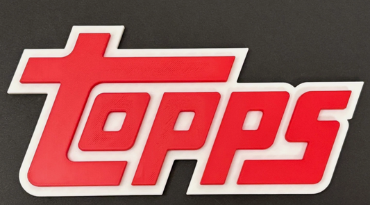 Topps Logo Sign, 12", Wall Art, Mount, Display, Trading Card, 3D printed