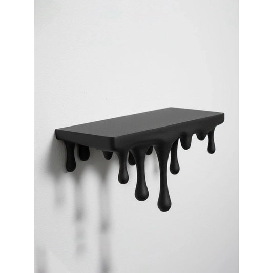 Modern Dripping Effect Floating Drip Shelf - Custom 3D Printed Wall Decor