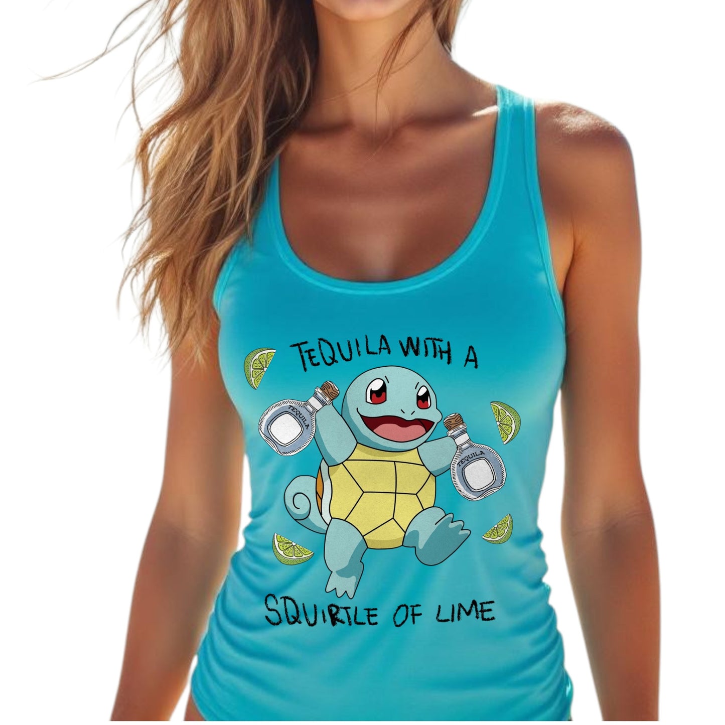 Poke' Squirtle Tequila Tank Top Shirt