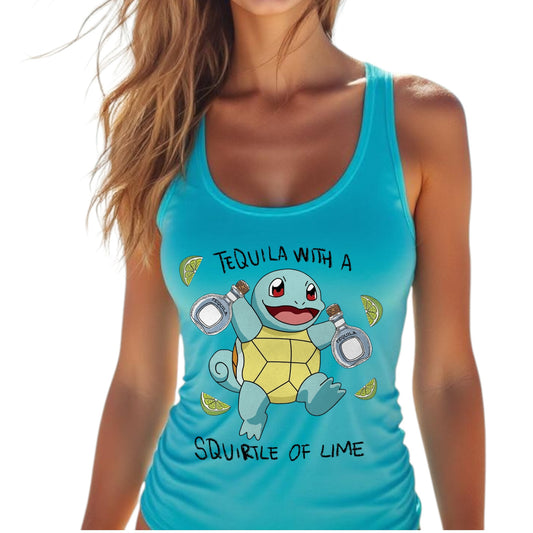 Poke' Squirtle Tequila Tank Top Shirt