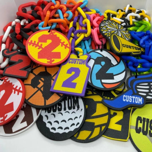 Custom 3D Printed Oversized Sports Fan Chains