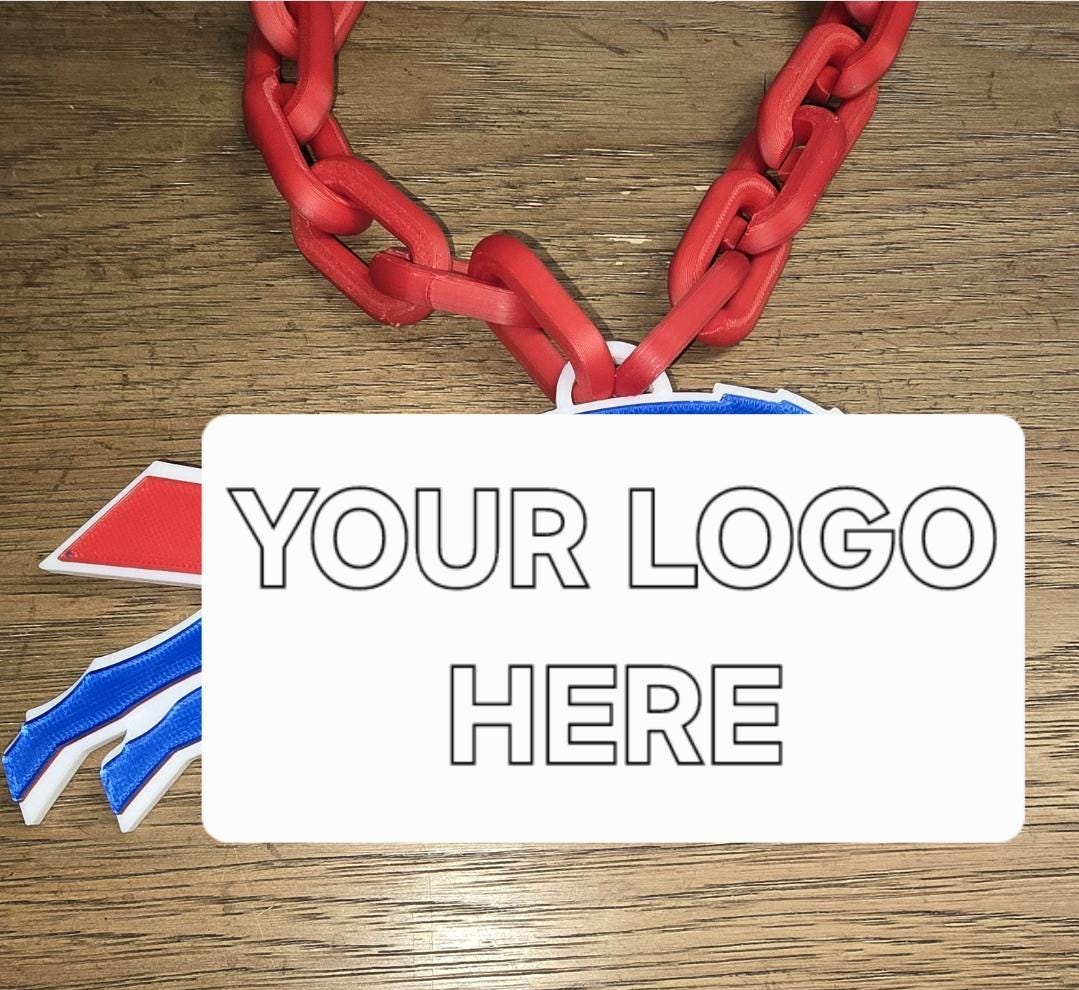 Custom 3D Printed Oversized Sports Fan Chains