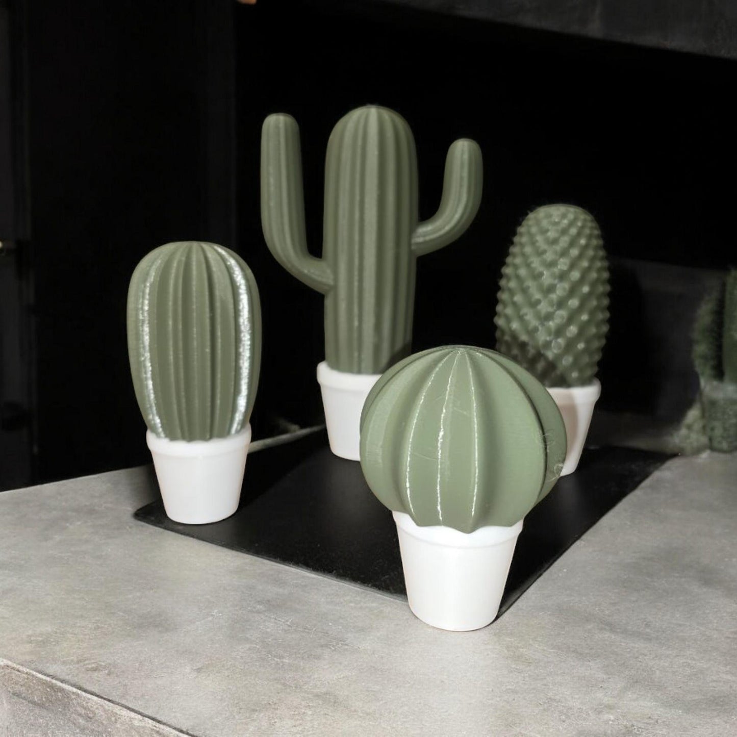 Artificial Cactus Plants, Fake Succulent, Fake Cactus Potting Decoration Home Decor 3D Printed