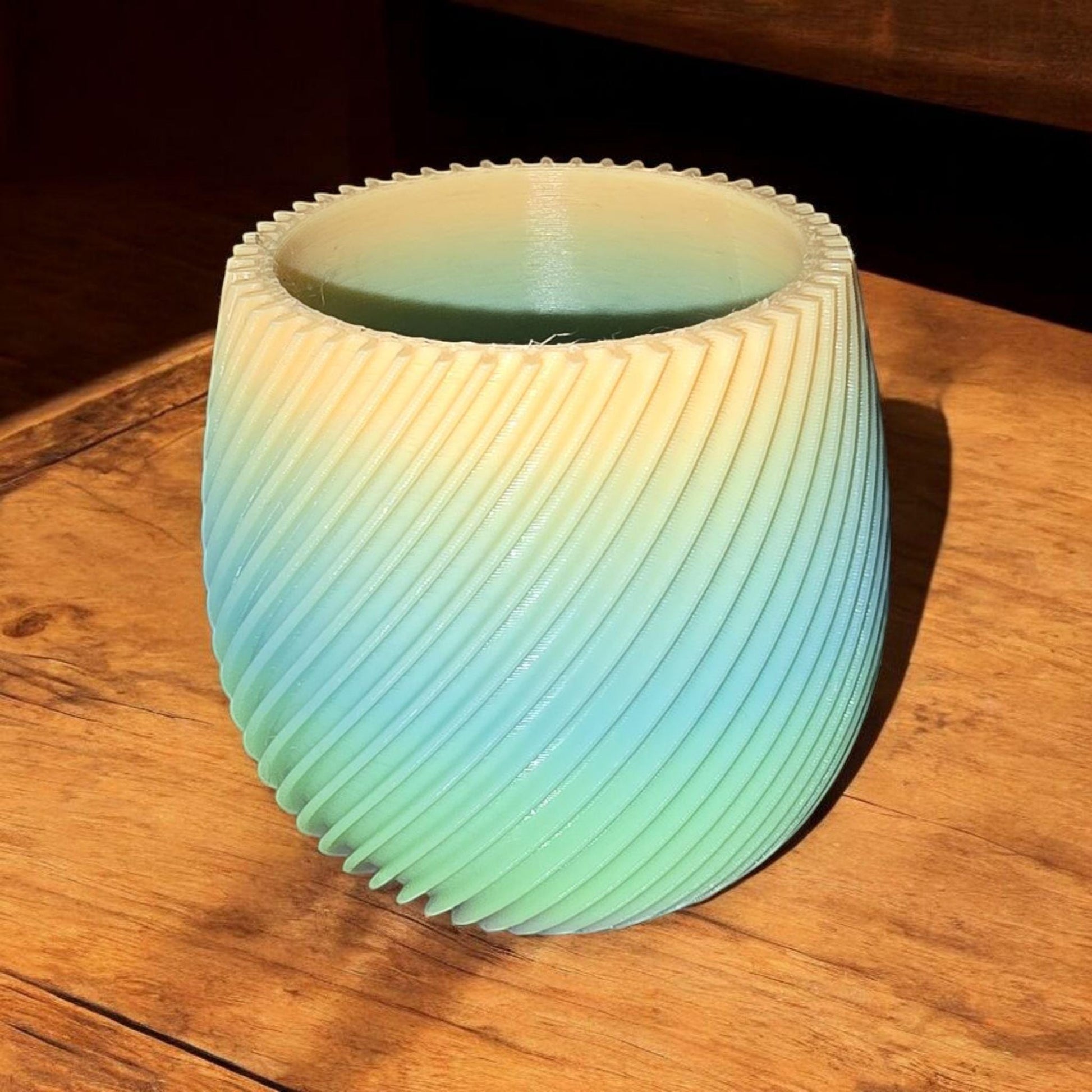 Rainbow Glow in the Dark Vase 3D Printed Decoration