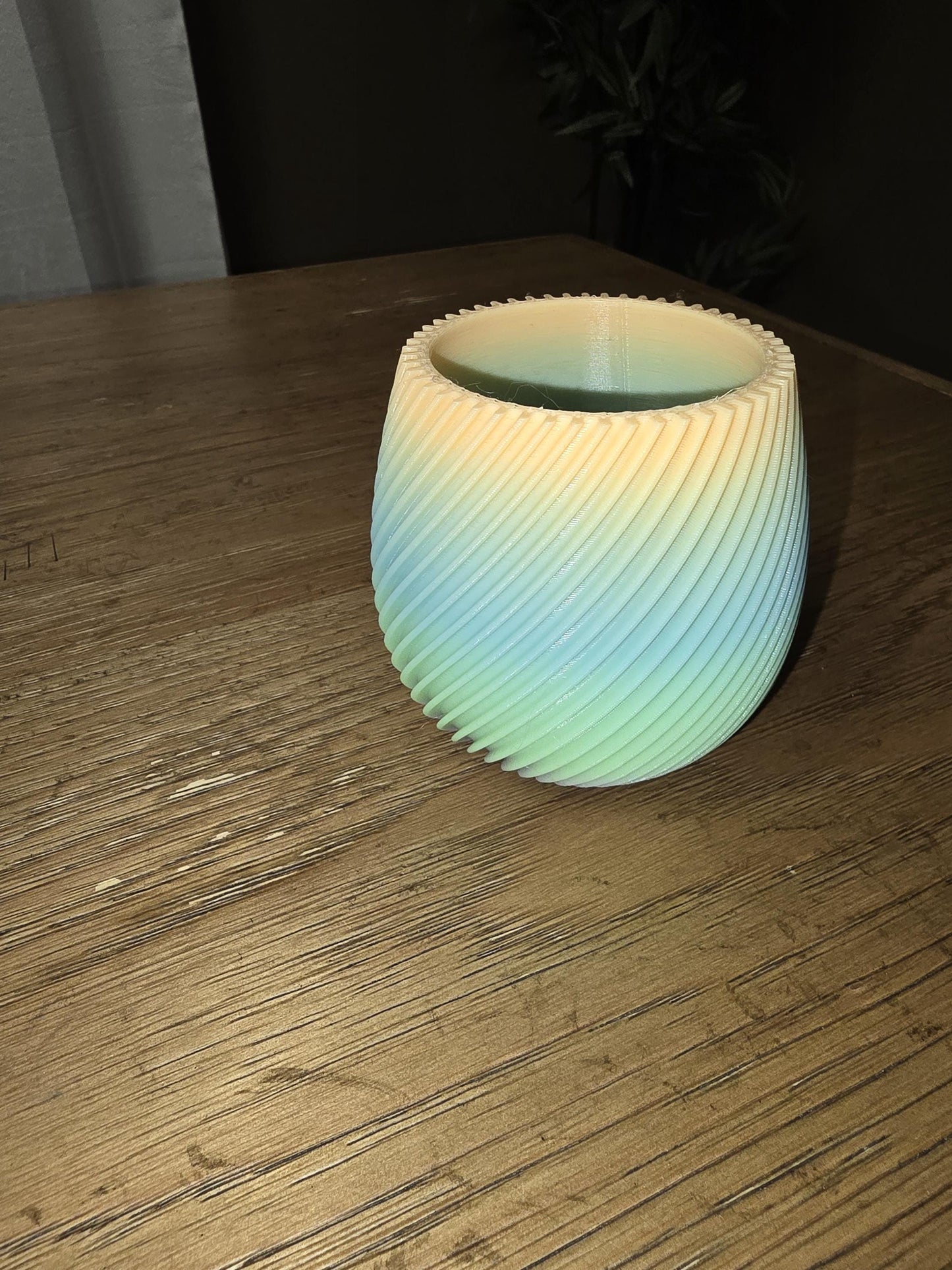 Rainbow Glow in the Dark Vase 3D Printed Decoration