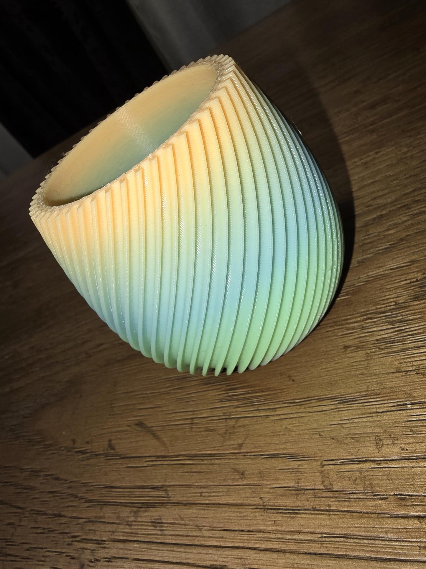 Rainbow Glow in the Dark Vase 3D Printed Decoration