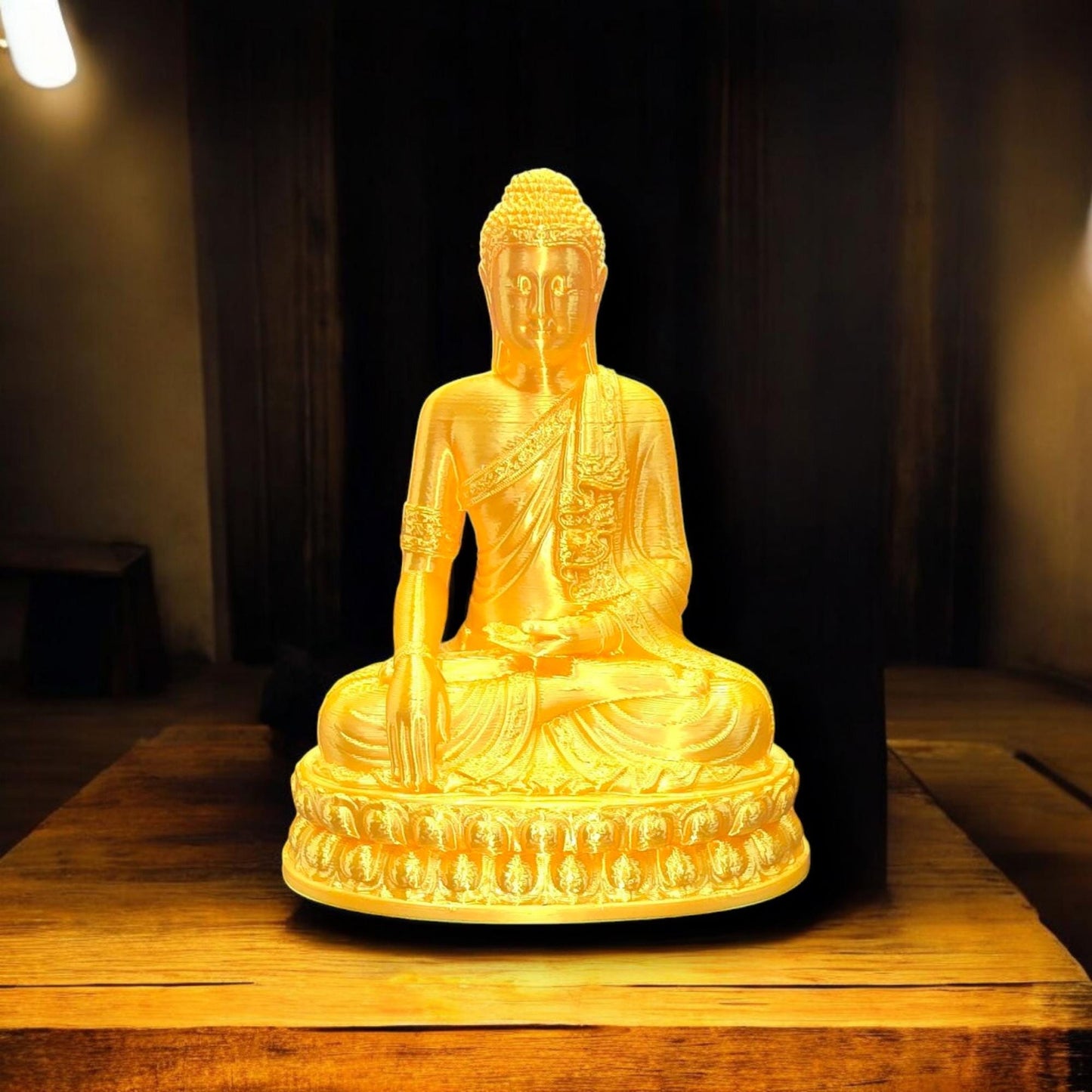 Gold Buddha Decoration 3D Printed