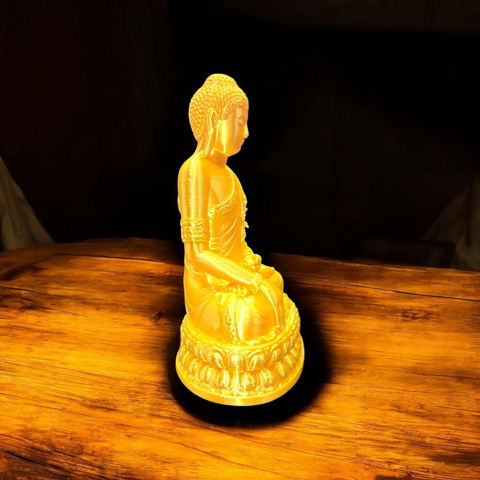 Gold Buddha Decoration 3D Printed