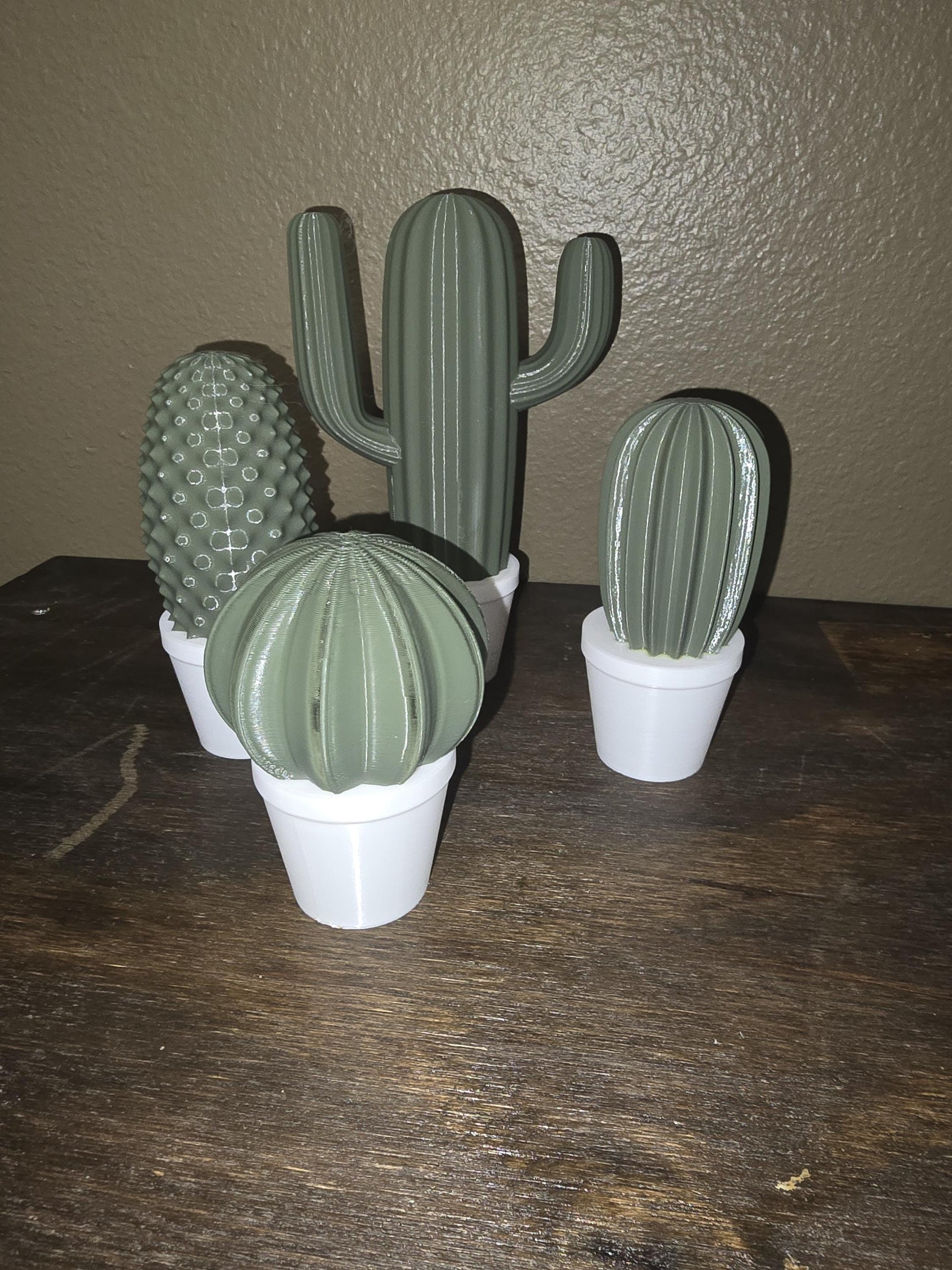Artificial Cactus Plants, Fake Succulent, Fake Cactus Potting Decoration Home Decor 3D Printed