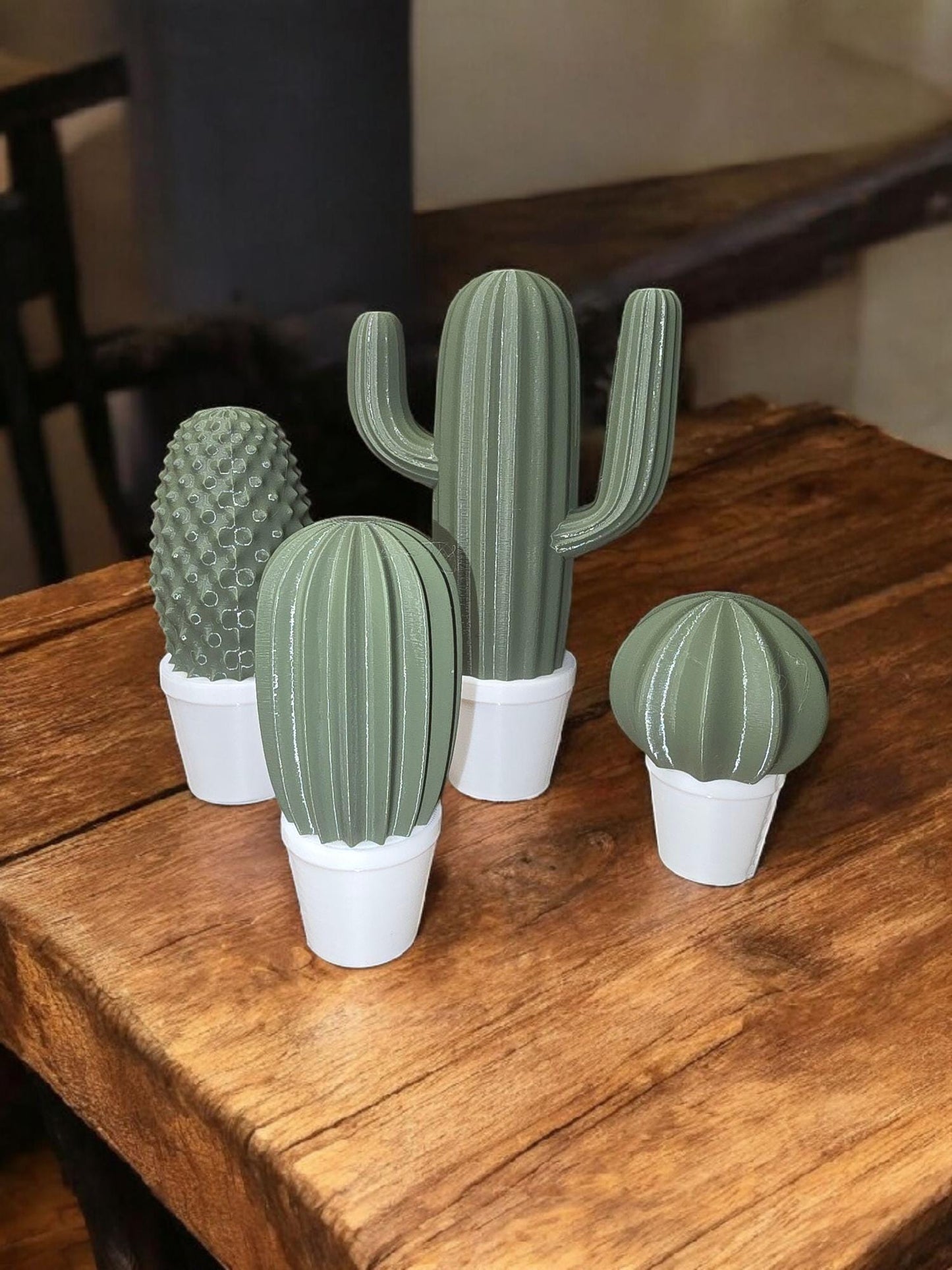 Artificial Cactus Plants, Fake Succulent, Fake Cactus Potting Decoration Home Decor 3D Printed