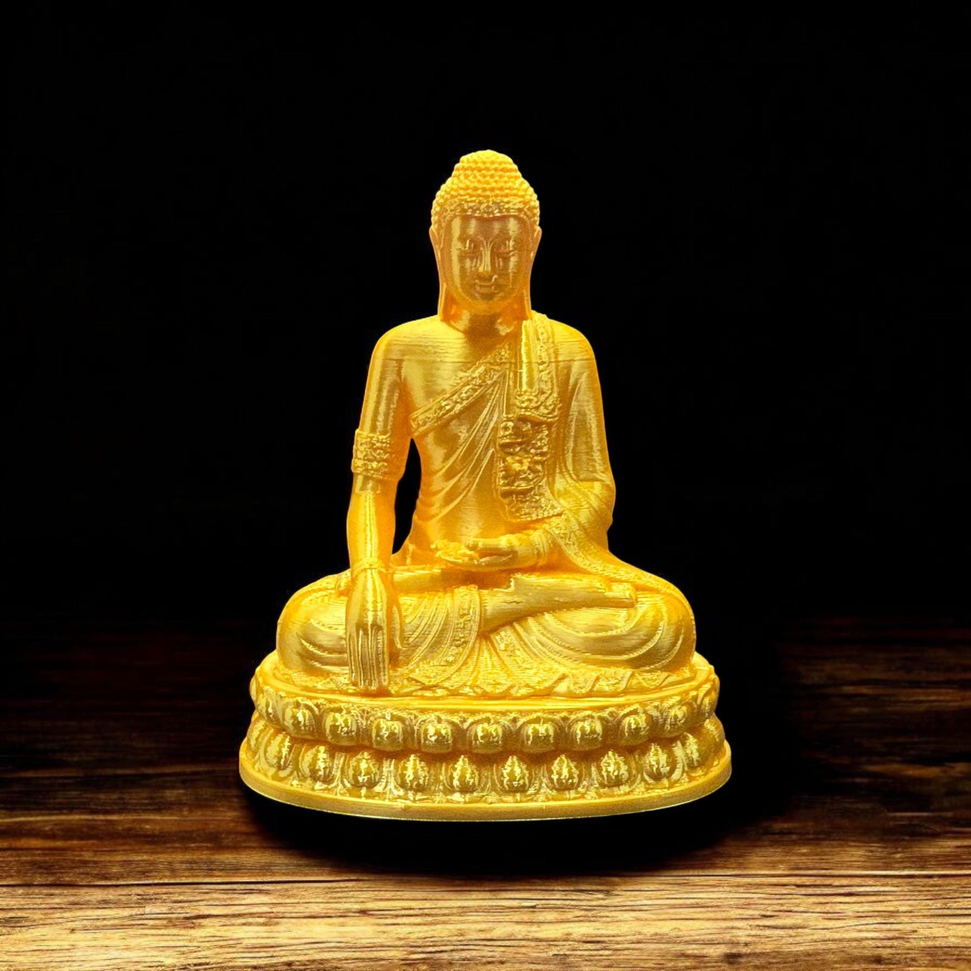 Gold Buddha Decoration 3D Printed