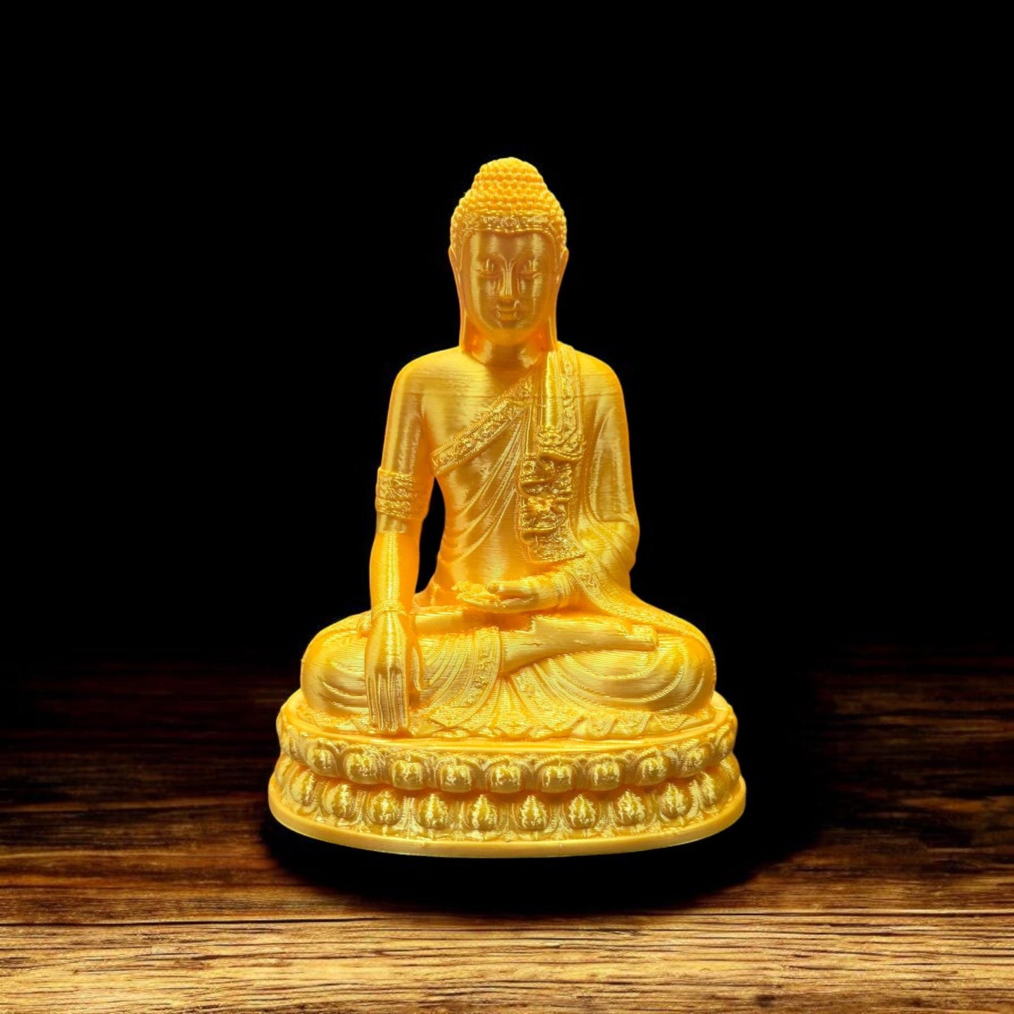 Gold Buddha Decoration 3D Printed