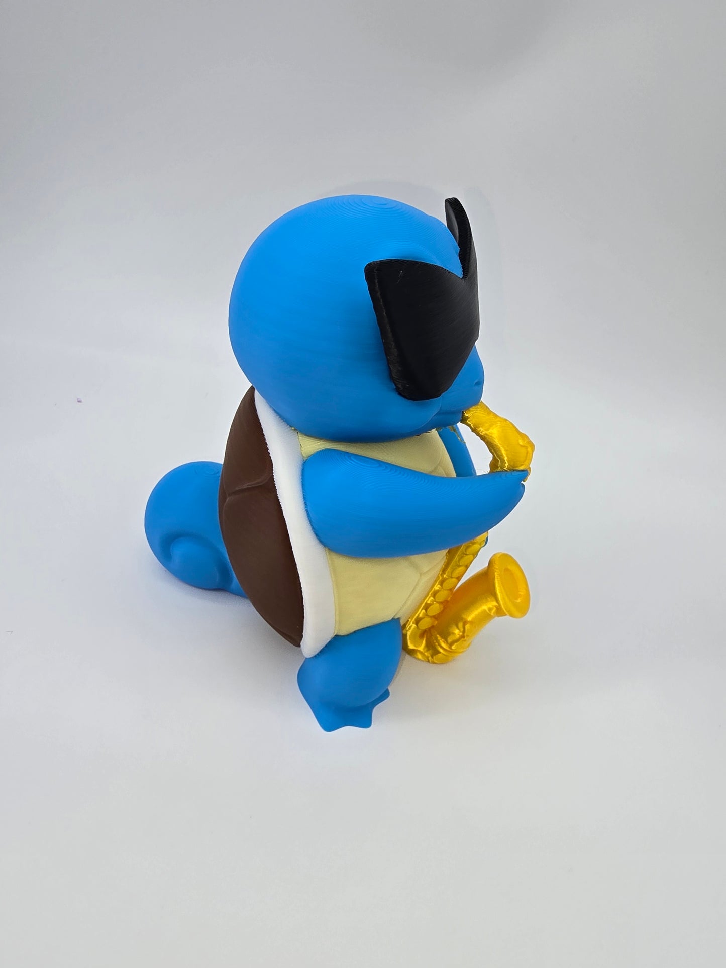 Squirtle w/ Saxophone 3D Printed