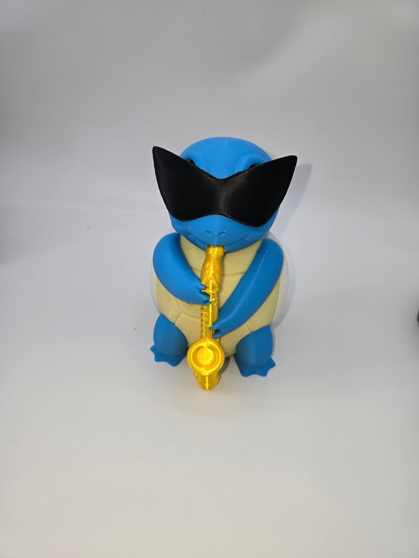 Squirtle w/ Saxophone 3D Printed
