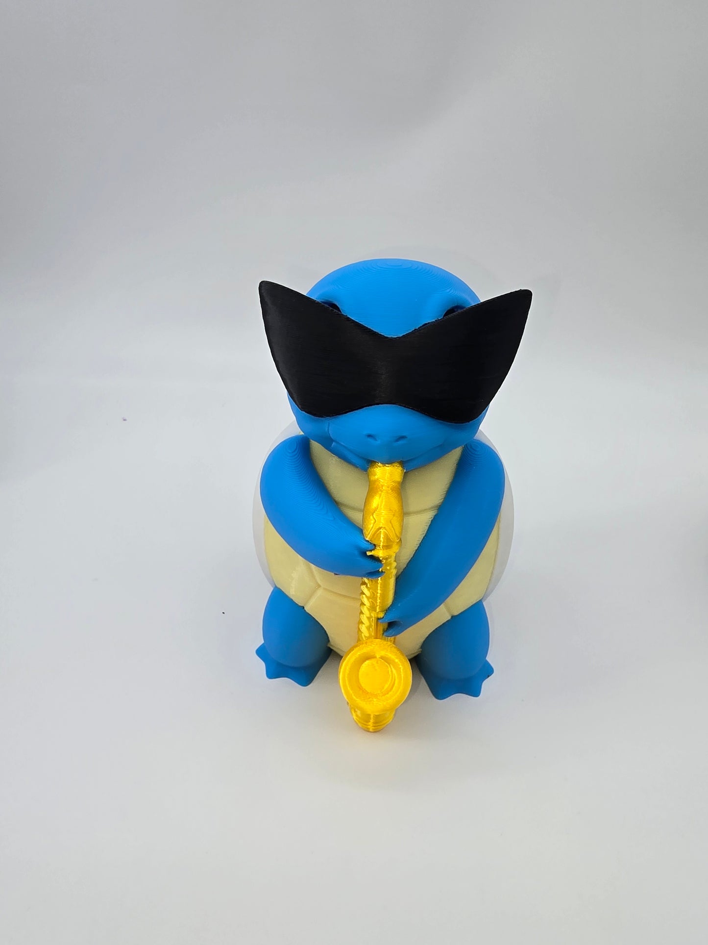 Squirtle w/ Saxophone 3D Printed