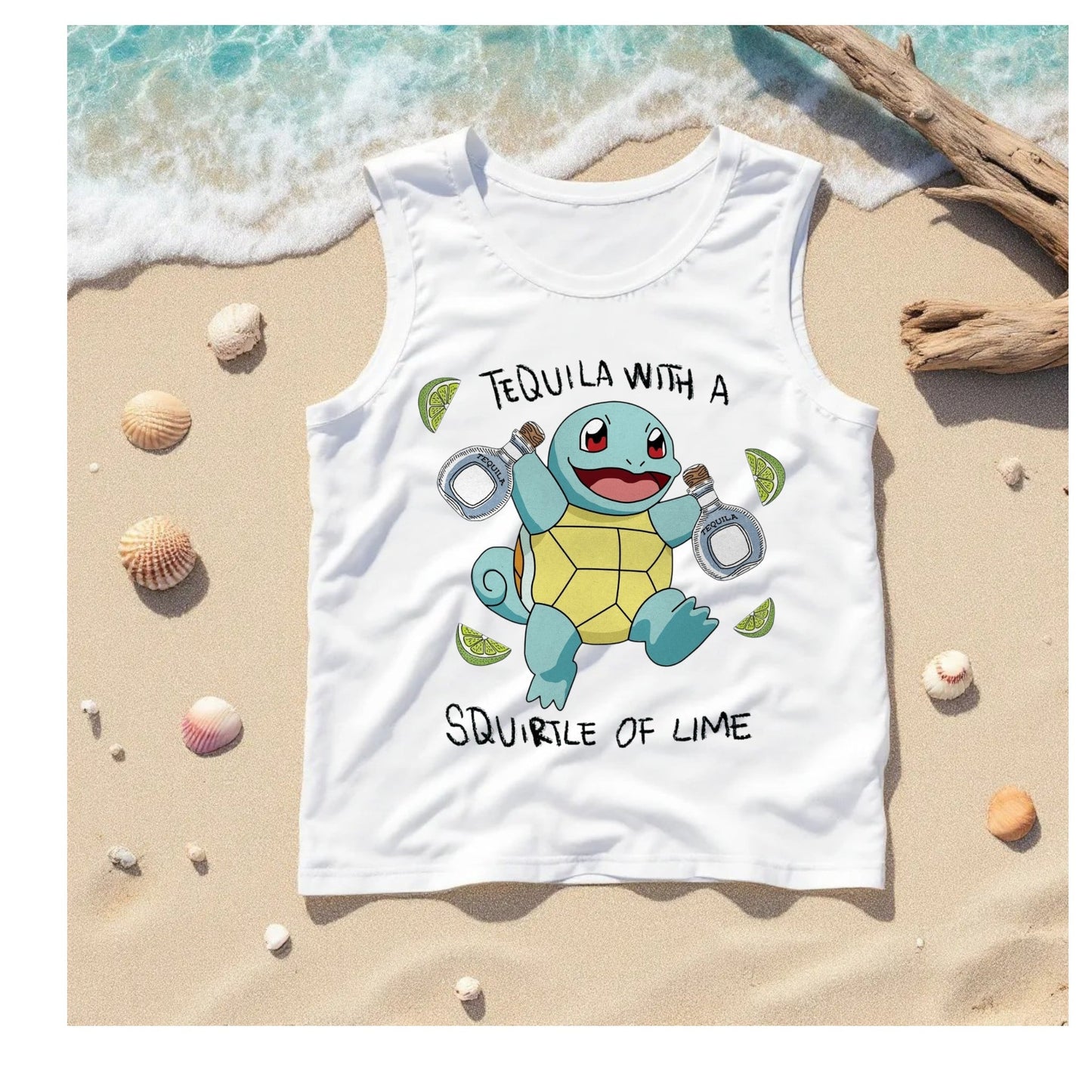 Poke' Squirtle Tequila Tank Top Shirt